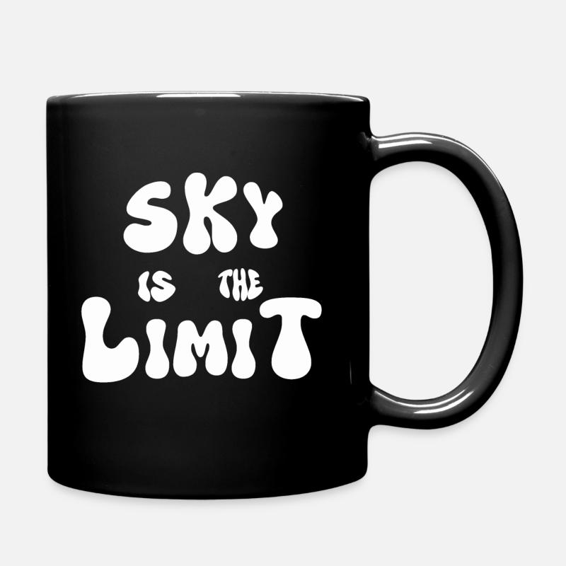 Sky is the limit / Himmel ist das Limit Motorrad - Tasse einfarbig - Schwarz