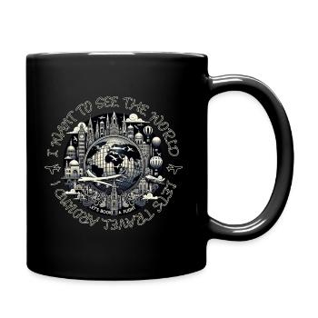 Reise Abenteuer Tourismus Backpacking Weltreise - Tasse einfarbig - Schwarz - Rechts