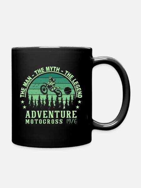 1976 Geburtstag geboren im Jahr 1976 Retro Vintage - Tasse einfarbig - Schwarz
