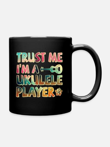 Trust me I’m a Ukulele player - Tasse einfarbig - Schwarz