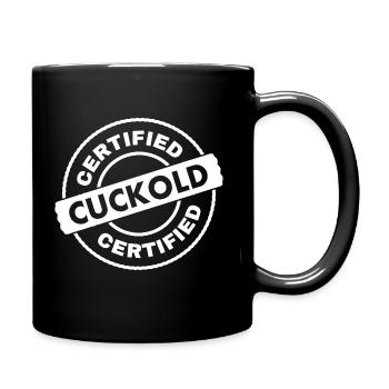 certified cuckold - Tasse einfarbig - Schwarz - Rechts