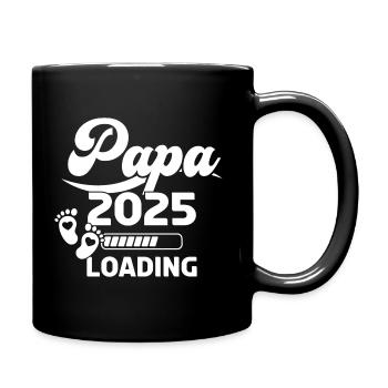 Papa 2025 Loading - Tasse einfarbig - Schwarz - Rechts