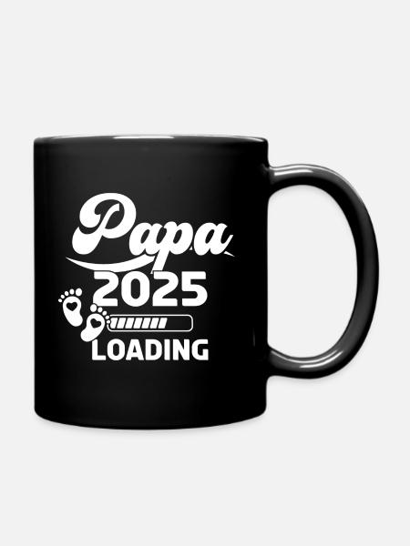 Papa 2025 Loading - Tasse einfarbig - Schwarz