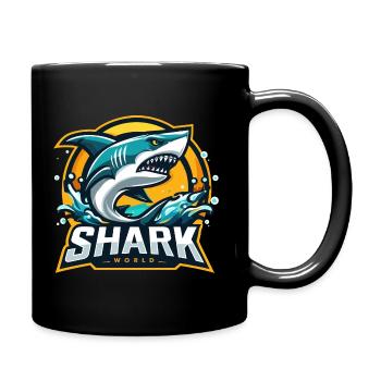 Hai-Welt - Tasse einfarbig - Schwarz - Rechts
