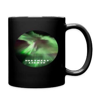 Northern lights - Polarlicht - Nordlicht - Aurora - Tasse einfarbig - Schwarz - Rechts