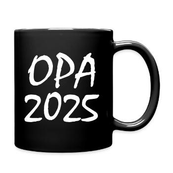 Opa 2025 - Tasse einfarbig - Schwarz - Rechts