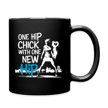 New hips, new energy – Cool chick - Full Colour Mug - black - Right