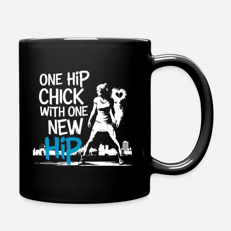 New hips, new energy – Cool chick - Full Colour Mug - black
