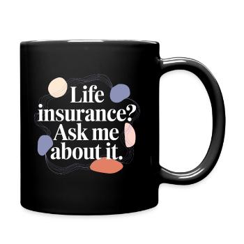 Un dicton malin pour les courtiers d’assurance - Mug uni - noir - Droite