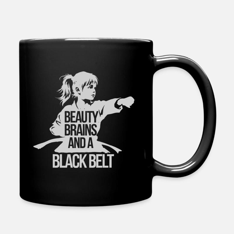Schwarzgurt und Selbstbewusstsein - Tasse einfarbig - Schwarz