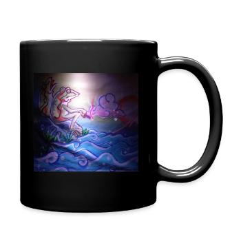 Frog with a green environment - Full Colour Mug - black - Right