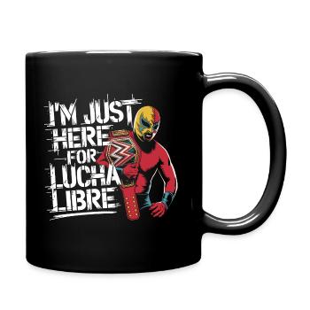 Style de lutte avec masque - Mug uni - noir - Droite