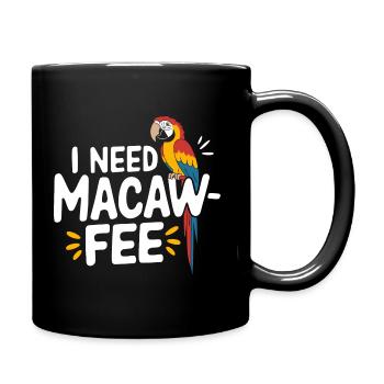 Perroquets et café combinés - Mug uni - noir - Droite
