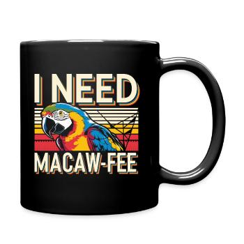 Humor meets parrot love - Full Colour Mug - black - Right