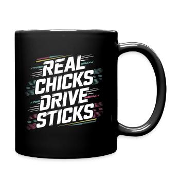 Un design sûr de soi pour les conductrices - Mug uni - noir - Droite