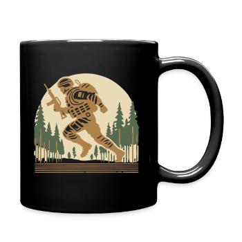 Soldat rennt - Tasse einfarbig - Schwarz - Rechts