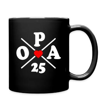 Opa 2025 - Tasse einfarbig - Schwarz - Rechts