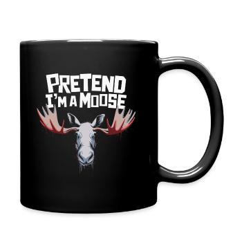 Funny moose saying - Full Colour Mug - black - Right