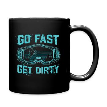 Ride Fast, Get Dirty - Motocross Saying - Full Colour Mug - black - Right