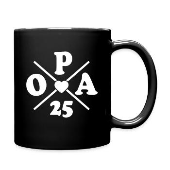 Opa 2025 - Tasse einfarbig - Schwarz - Rechts