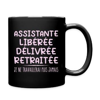 Assistant celebrates her retirement with humor gift - Full Colour Mug - black - Right
