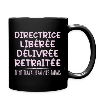 Directrice célèbre sa retraite avec humour cadeau - Mug uni - noir - Droite