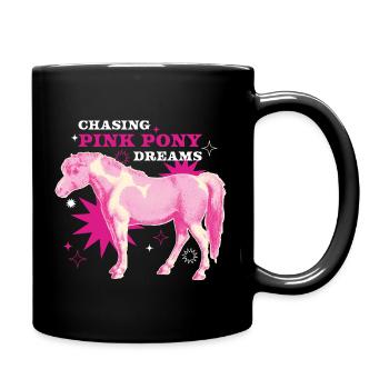 Pink Pony Dreams – Magic Ride - Full Colour Mug - black - Right