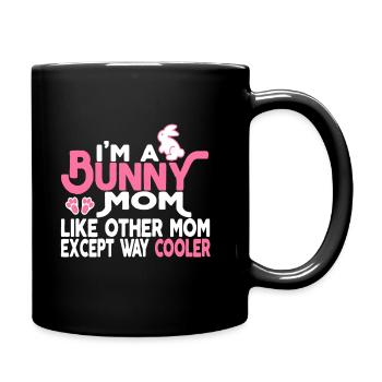 Bunny Mom Is Cooler - Full Colour Mug - black - Right