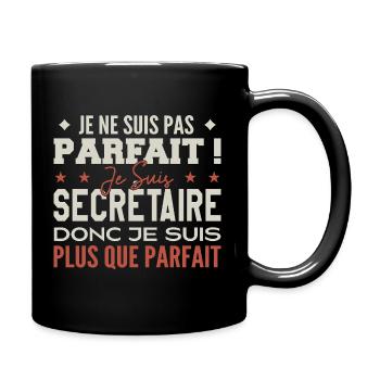 Sekretärin, der Traumberuf im Rampenlicht - Tasse einfarbig - Schwarz - Rechts