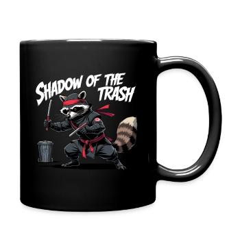 Shadow of the Trash - Ninja Raccoon - Full Colour Mug - black - Right