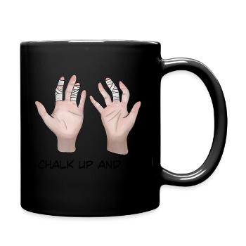 Climbing hands - Full Colour Mug - black - Right