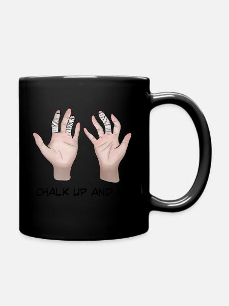 Kletternde Hände - Tasse einfarbig - Schwarz