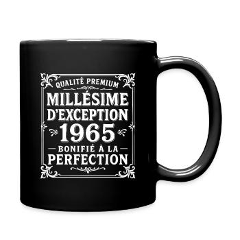Anniversaire 60 Ans Millésime 1965 Cadeau Fête - Mug uni - noir - Droite