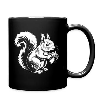Squirrels & Acorns: Forest Dwellers - Full Colour Mug - black - Right