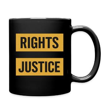 Equal Rights and Justice - Full Colour Mug - black - Right