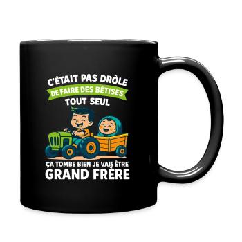 Enfant Grand Frère en Mission - Annonce Grossesse - Mug uni - noir - Droite