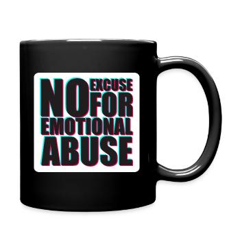 Mutig: Keine Entschuldigung für emotionales Missbrauchsdesign - Tasse einfarbig - Schwarz - Rechts
