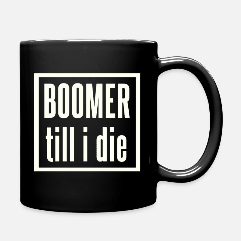 Lettrage Boomer jusqu’à la fin - Mug uni - noir