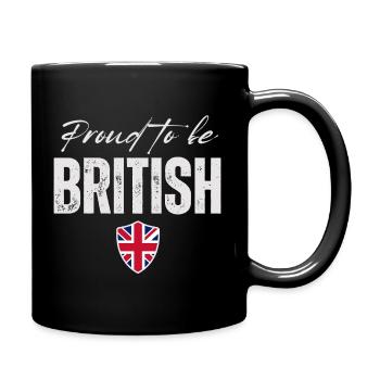Proud British, Made in the UK - Full Colour Mug - black - Right