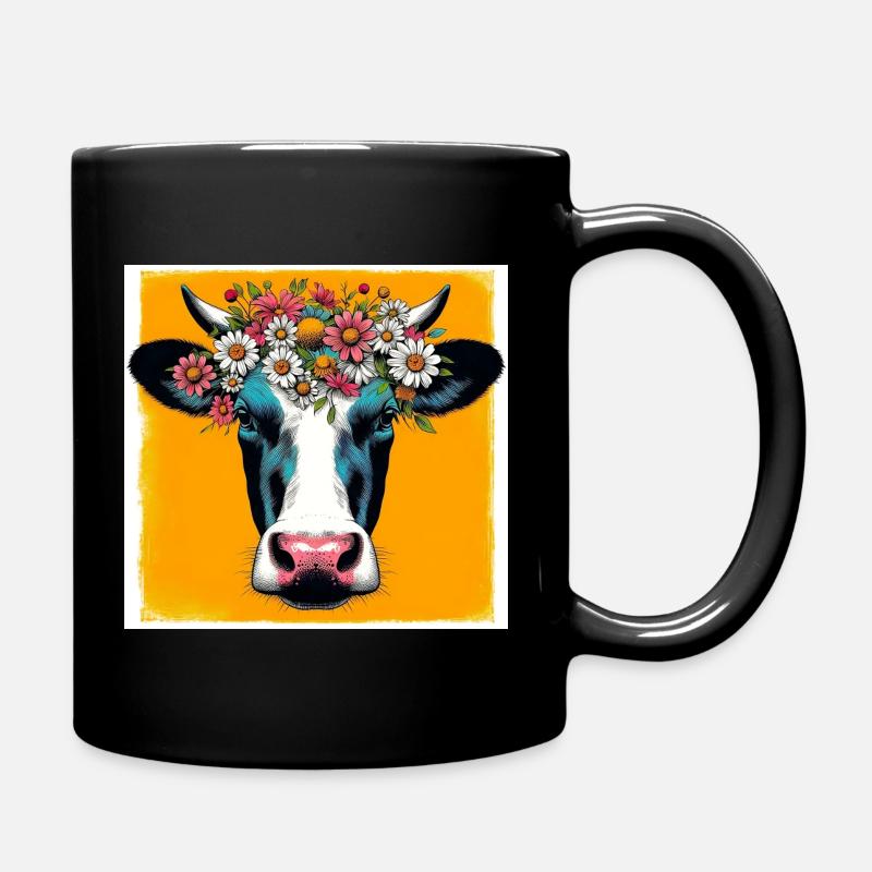 Kuh - Tasse einfarbig - Schwarz