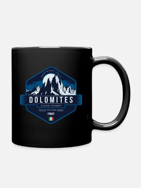 Dolomiten , Italien - Tasse einfarbig - Schwarz