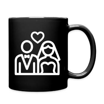 Bride and groom Wedding - Full Colour Mug - black - Right