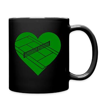 Tennis Grass Court London love - Tasse einfarbig - Schwarz - Rechts