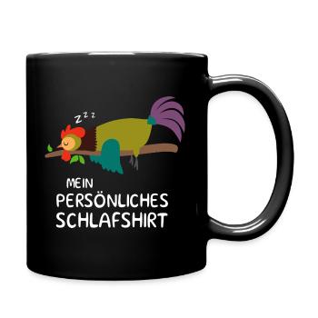 Pyjama coq, pyjama, chemise de nuit, cadeau poulet - Mug uni - noir - Droite
