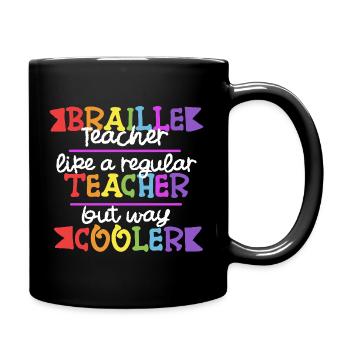 Braille Teacher Braille Dotum - Full Colour Mug - black - Right