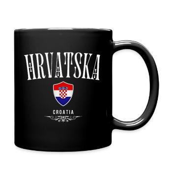 Croatian pride, Croatian flag - Full Colour Mug - black - Right