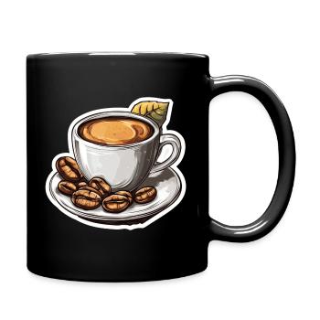 Kaffee - Tasse einfarbig - Schwarz - Rechts