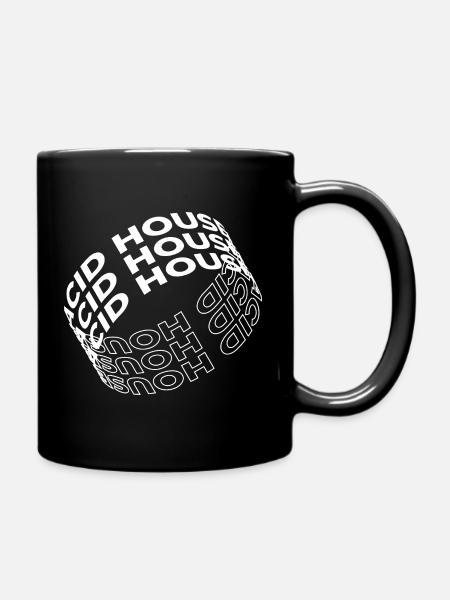 Acid House Typografie-Design - Tasse einfarbig - Schwarz
