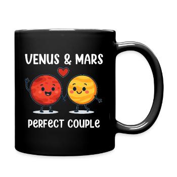 Venus & Mars Perfect Couple Love Design - Tasse einfarbig - Schwarz - Rechts