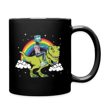 Zombie Halloween Dinosaure Tyrannosaurus T-Rex - Mug uni - noir - Droite